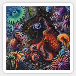 Octopus Garden of Earthly Delights Sticker